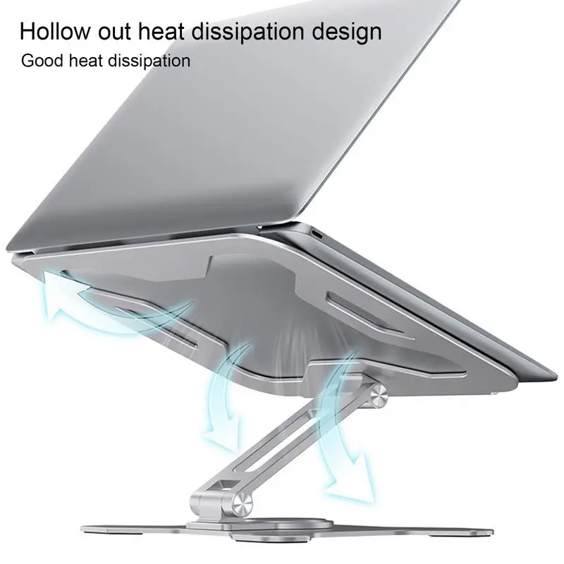 Imagem -05 - Altura Ajustável Laptop Riser Mesa Portátil Suporte para Tablet Ventilado Cooling Notebook Stand