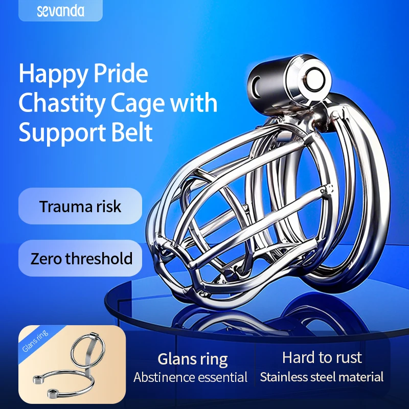 Afsluitbare metalen peniskooi met 3-ringen Urethrale plug- en kuisheidsgordel - Anti-cheatapparaat voor mannelijk orgasmeontje, cockkooi voor volwassenen