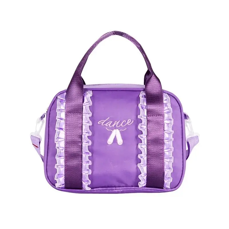 Bolsas de baile para niños, bolsos de hombro para niños, mochilas de Ballet latino, Satchel estampado, zapatos de encaje de princesa, tote, NAB174