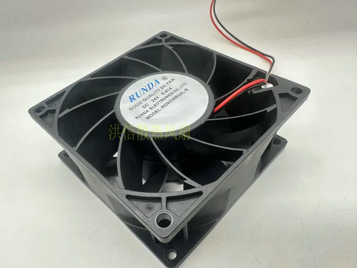RD9238B24L-S 92x92x38mm 2 fils 24V DC 0.41A 92mm ventilateur de refroidissement pour ordinateur CPU radiateur-ventilateur de boîtier à profil bas