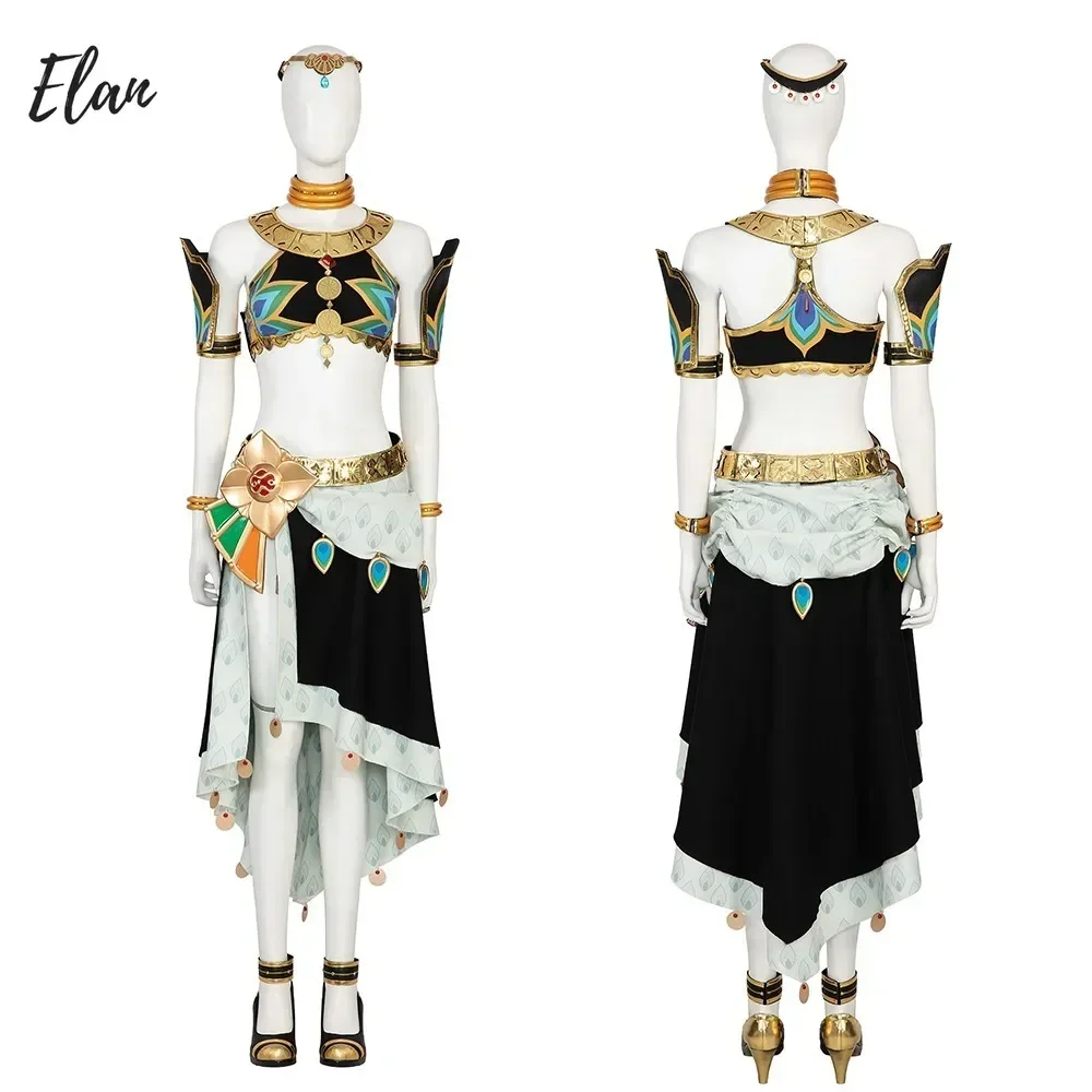 Sexy Prinses Riju Cosplay Kostuum Mooie Makeela Kostuums Fantasie En Accessoires Vhalloween Zelda Jurk Outfit