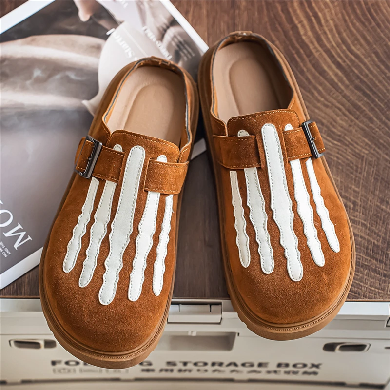 

Baotou Slippers Men's Four Seasons Style Outerwear Thick Sole One-Piece Without Heel Soft Bottom Sports Half-Flip Flops