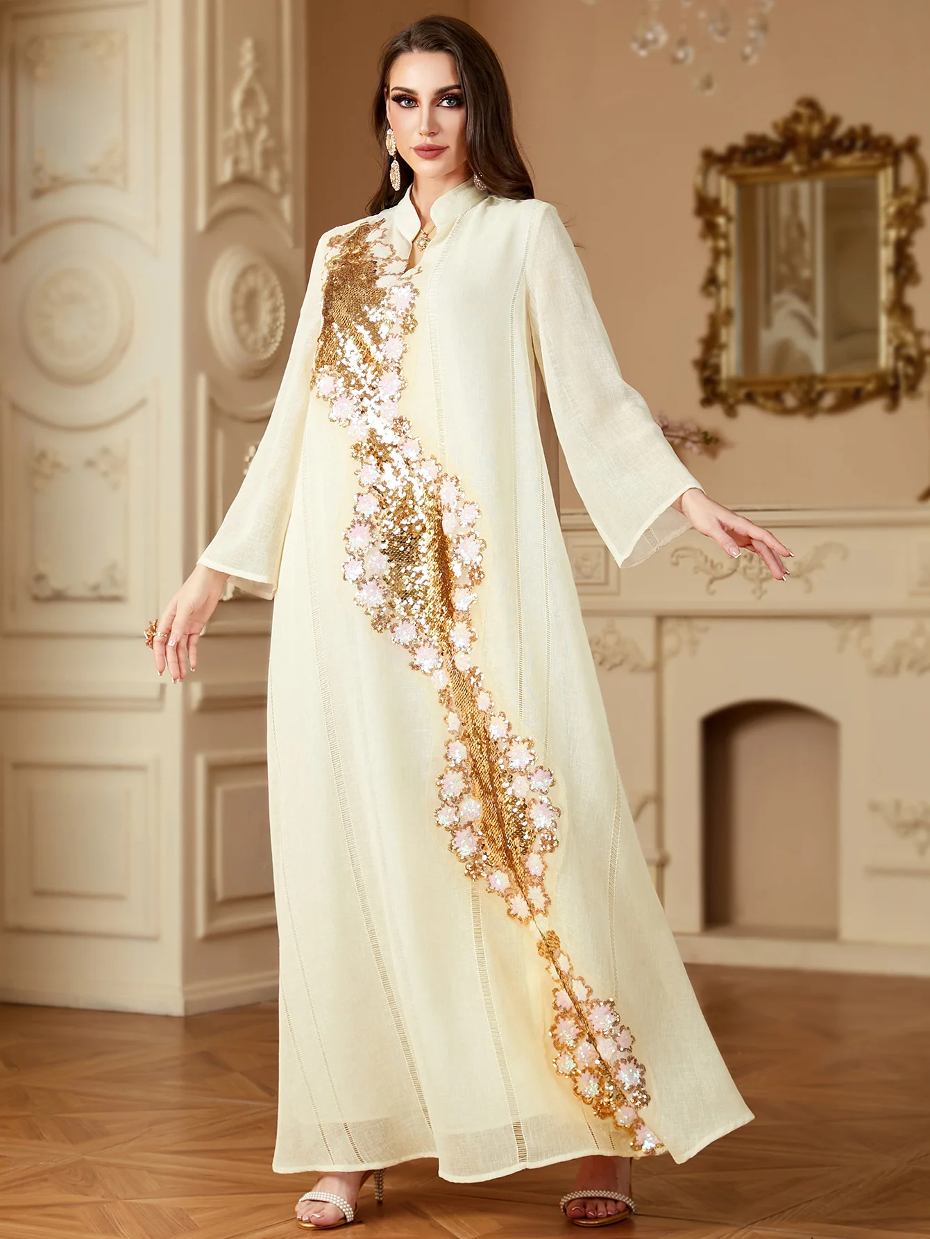 Eid Muslim Dress for Women Embroidery Ramadan Jalabiya Party Long Dresses Abaya Long Robe Morocco Dubai Kaftan Vestidos Largos