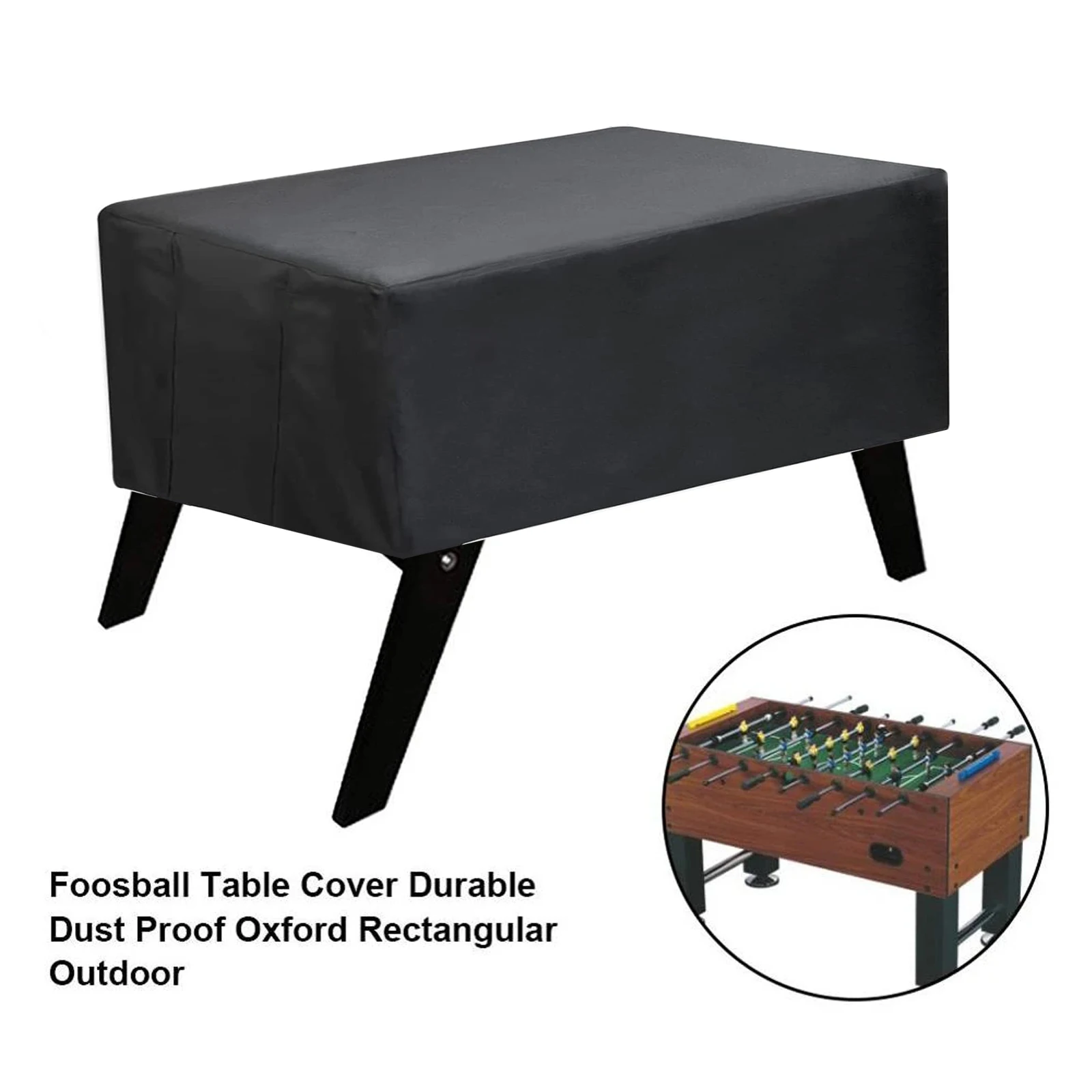

Covers Table Cover Polyester Waterproof 67x46.5x27.5'' Black Outdoor/Indoor UV Resistant Practical Brand New