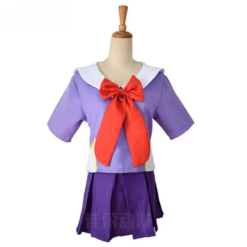 Anime 2nd Mirai Nikki Gasai Yuno Lolita Sailor Cosplay Costume Loli Bow Short Skirt Wig Length 80cm For Women