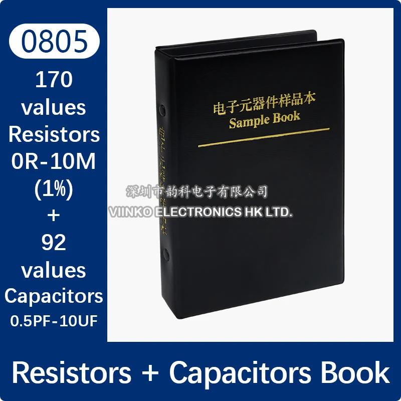 Imagem -05 - Mixed Resistor Capacitor Livro Smd Chip Resistência 0r10m Capacitância Variedade Kit 0201 0402 0603 0805 1206