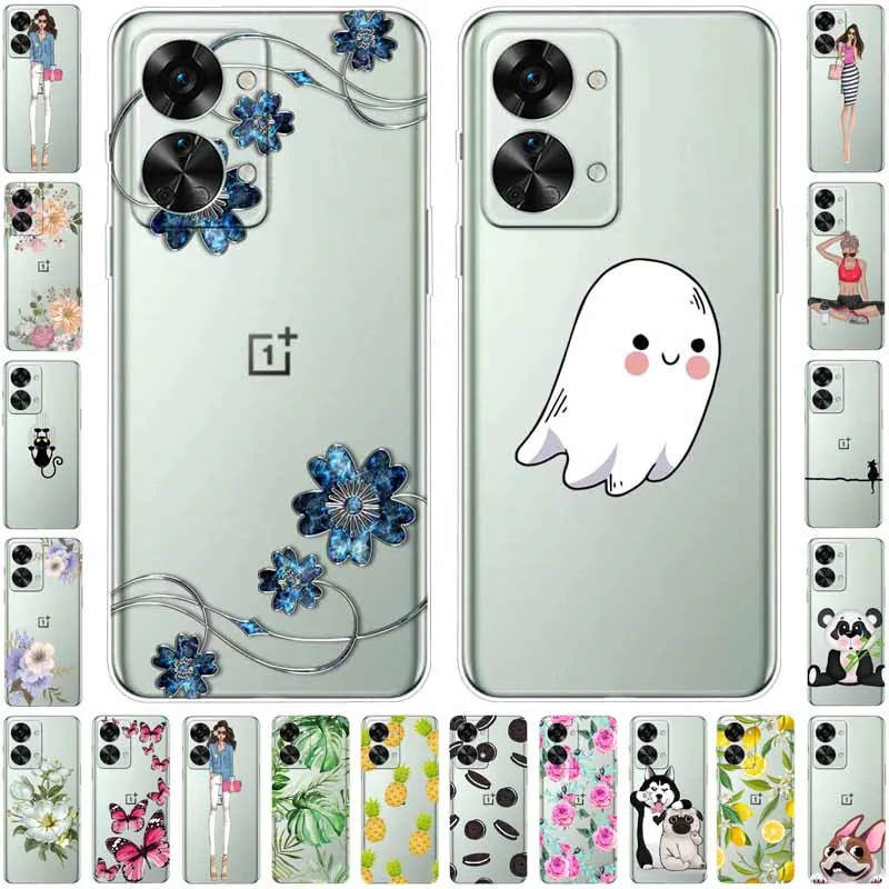 Cute Clear TPU Cover for OnePlus Nord 2T 5G Cover Nord2T Transparent Silicone Covers for OnePlus Nord 2T Case 2 T Bumper Coque