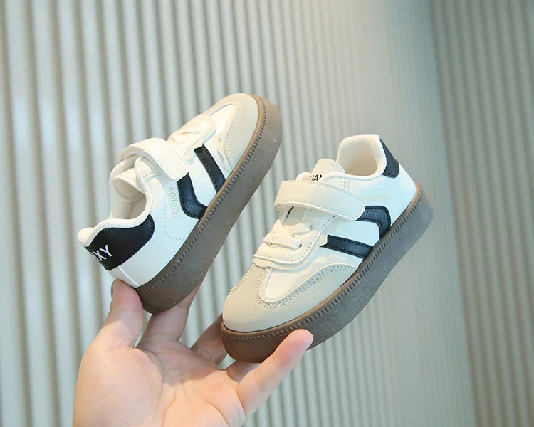 Frühling Herbst Kinder Weichsohlen Rutschfeste Retro-Skateschuhe Mädchen Junge Atmungsaktive Baby-Sportschuhe Leichte Freizeitschuhe Kinder – Detail 4