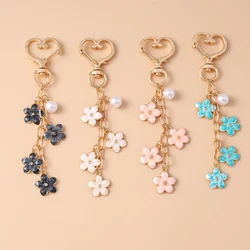 Mode Emaille Bloem Sleutelhanger Voor Autosleutel Souvenir Geschenken Voor Dames Heren Handtas Hanger Sleutelhangers Diy Sieraden Accessoires