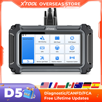 XTOOL D5 OBD2 Car Diagnostic Tool Auto VIN Automotive Scanner OIL Reset Injector Code Built-in FCA/CANFD Lifetime Free Update