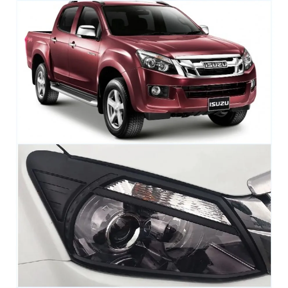 Headlight Covers Lamp Hood For Isuzu dmax Pick Up Accessories Headlamp Cover For Isuzu d-max 2012 2013 2014 2015 Ycsunz