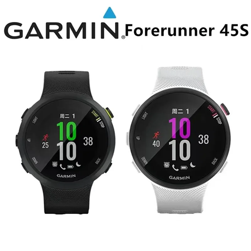 Garmin Forerunner 45S Smart GPS Sports Watch Supports Multiple International Languages, 95% Brand New