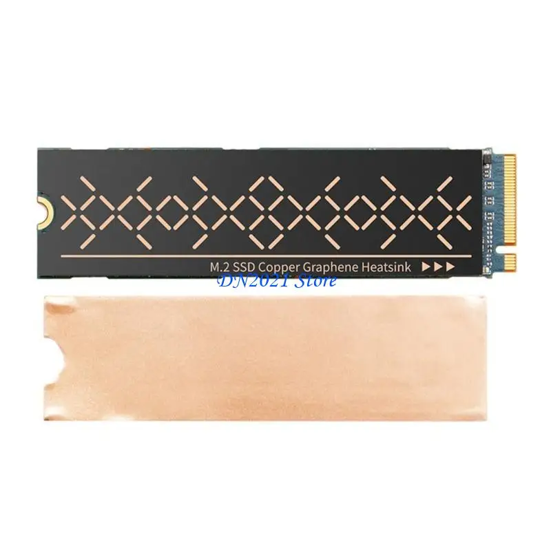

F3KE 2PCS M.2 NVME HEATSINK M.2 PCIE NVME 2280 SSD COTPER