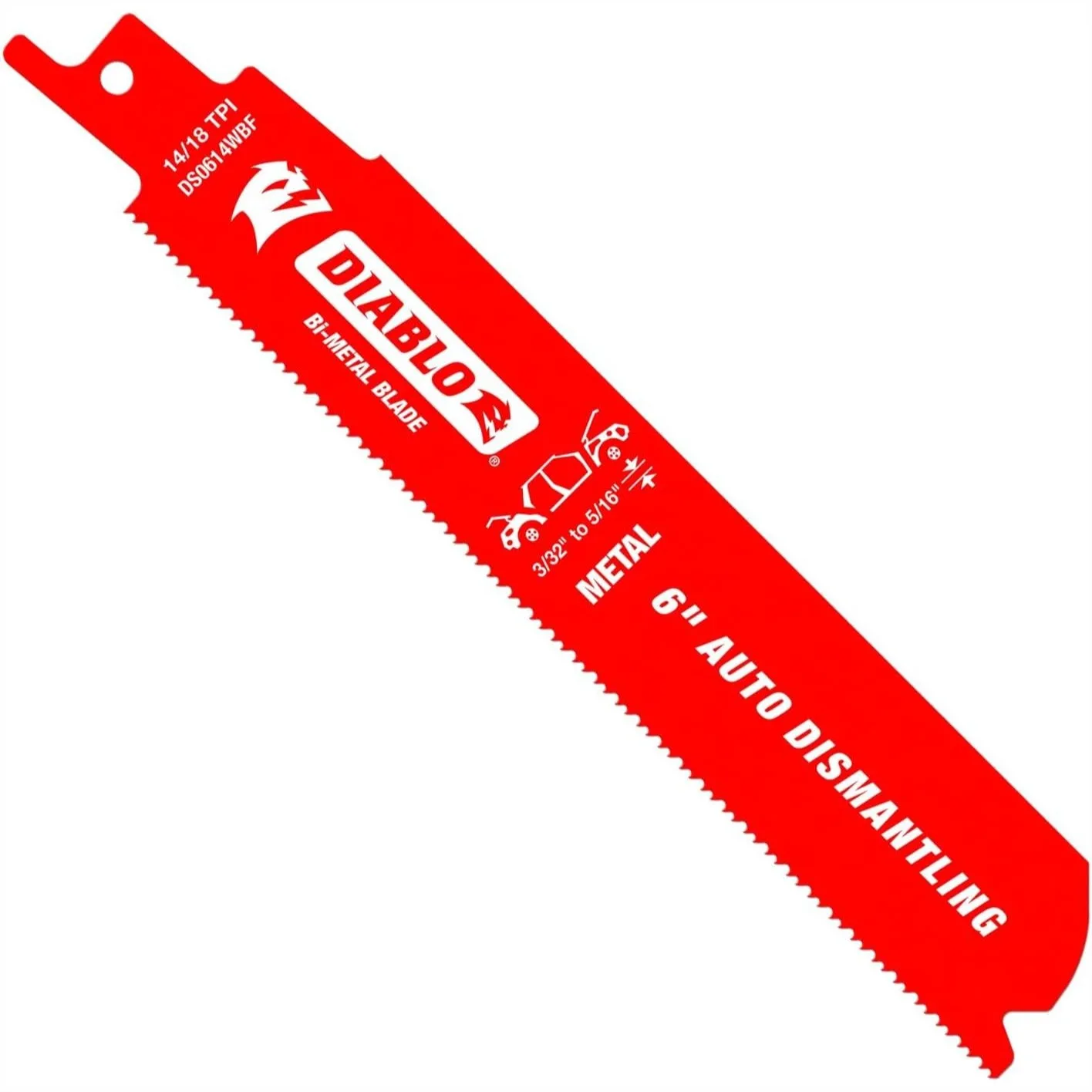 

25 Pack 6" Bi-Metal Reciprocating Saw Blades for Medium Metal Cutting, Auto Dismantling