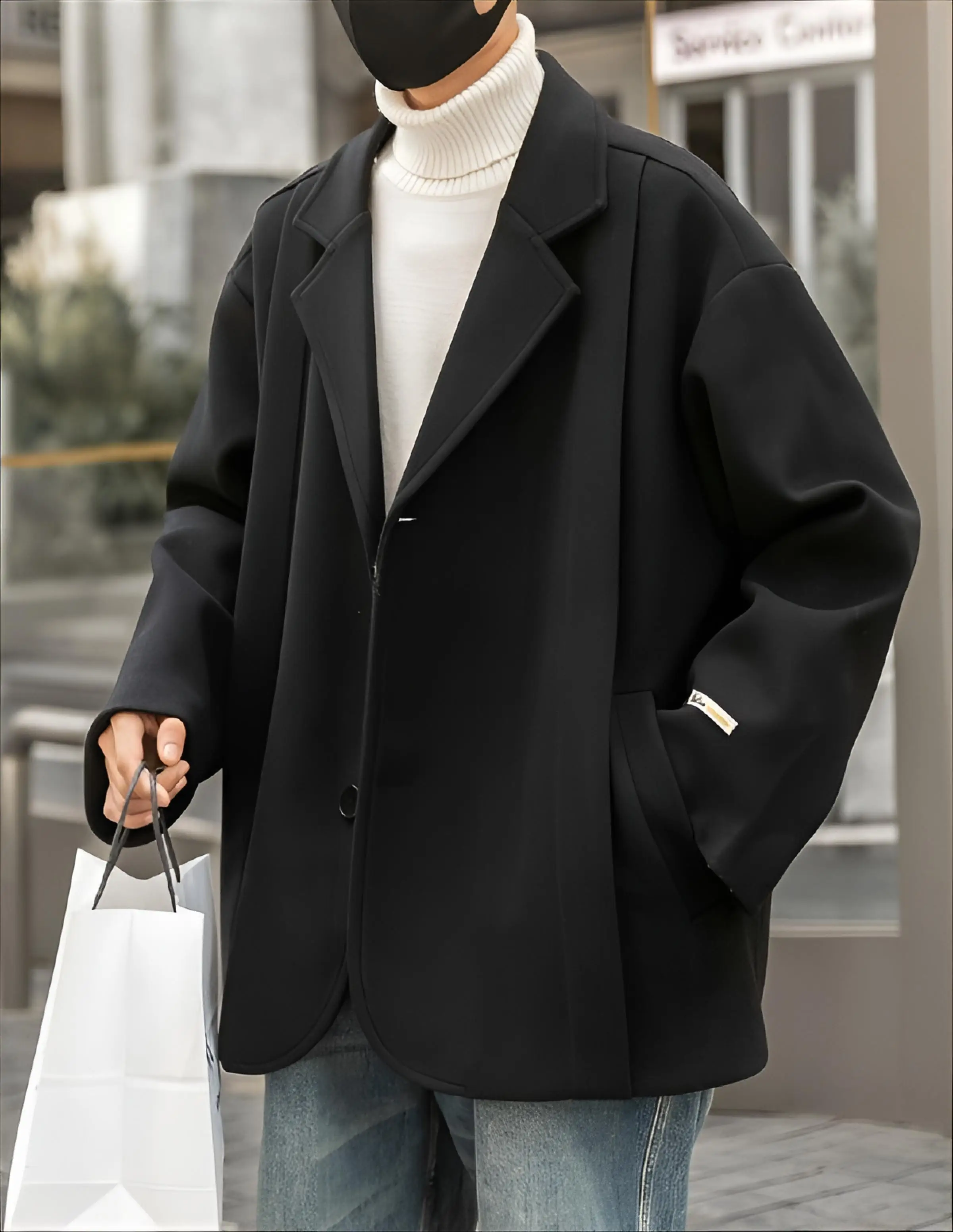 

Мужская куртка из смесовой шерсти: Эстетичный винтажный ретро-стиль, классическая традиционная мода для осени и зимы, теплая повседневная модель для студентов