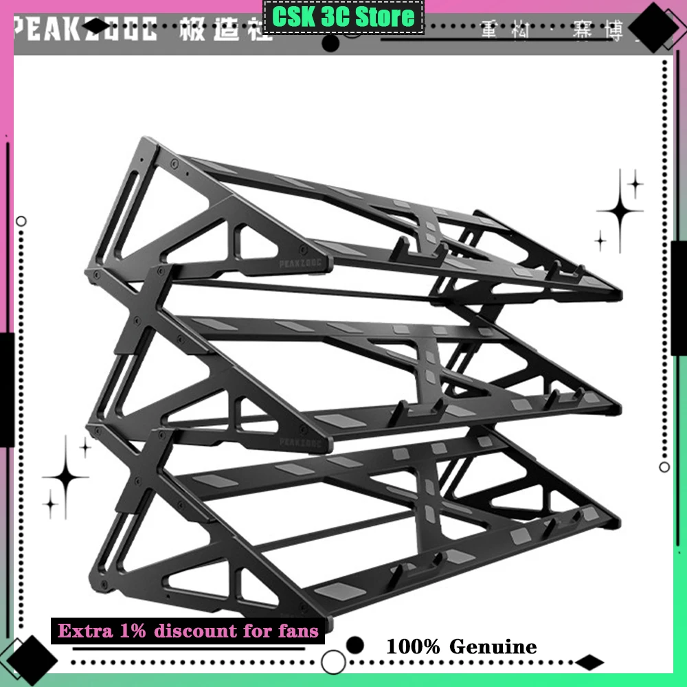 Peakzooc Metal Mechanical Keyboard Rack Aluminum CNC Anodized Sandblasted Stackable for Melgeek60Pro BD75 Wooting60 EV63 ROG HE+