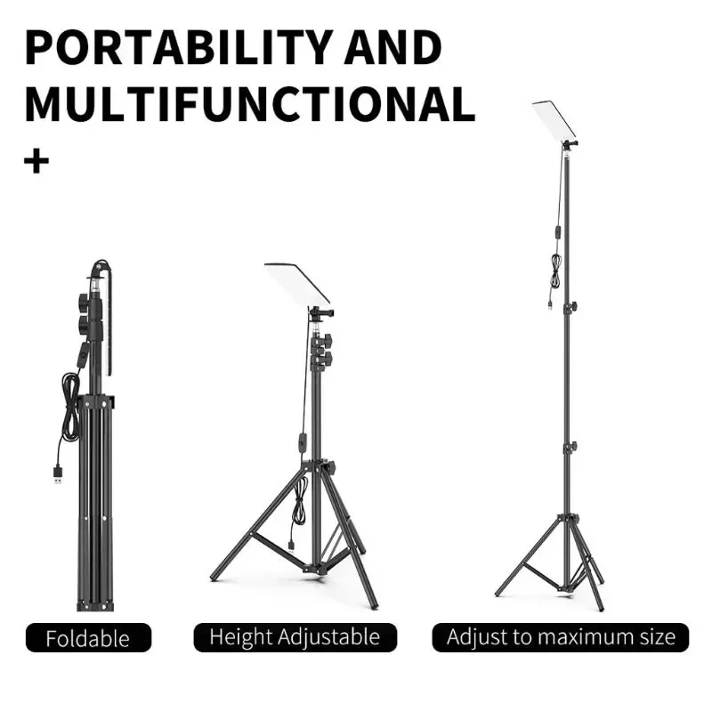 180cm 84Leds Portable Lighting with Telescopic Tripod Stand Photography Light Selfie Live Fill Light Outdoor Camping Lamp