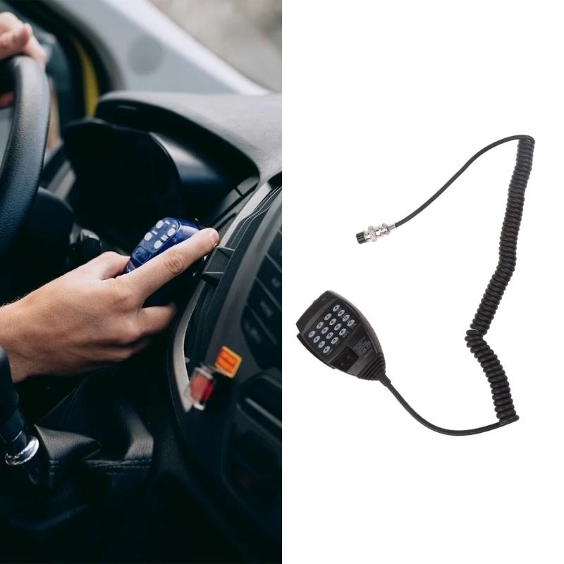 Máy tính micrô Keypad Walkie Talkie Mic cho Alinco DR03 DR06 DR135 DR235 DR435 DR635 8 PIN