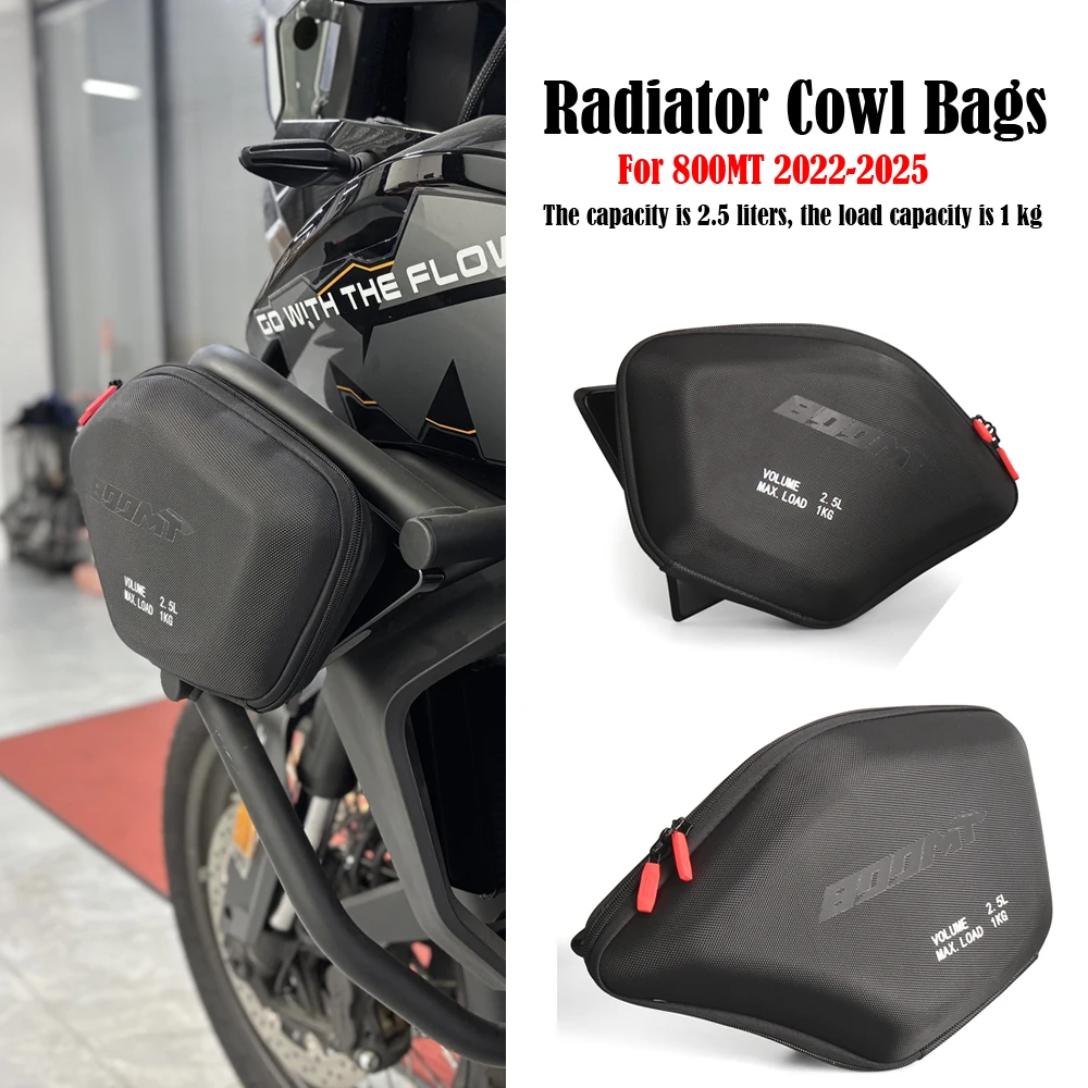 

New Motorcycle Accessories Radiator Cowl Bag Side Fairing Tool Storage Bags For CFMOTO CFMOTO 800 MT 800MT 2022-2025