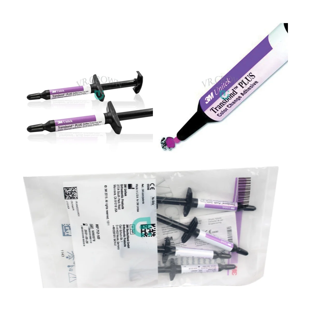 Orthodontic Adhesive Transbond Plus Color Change Refill 712-101 Unitek Light Cure Adhesive for a Quicker Bonding Composite