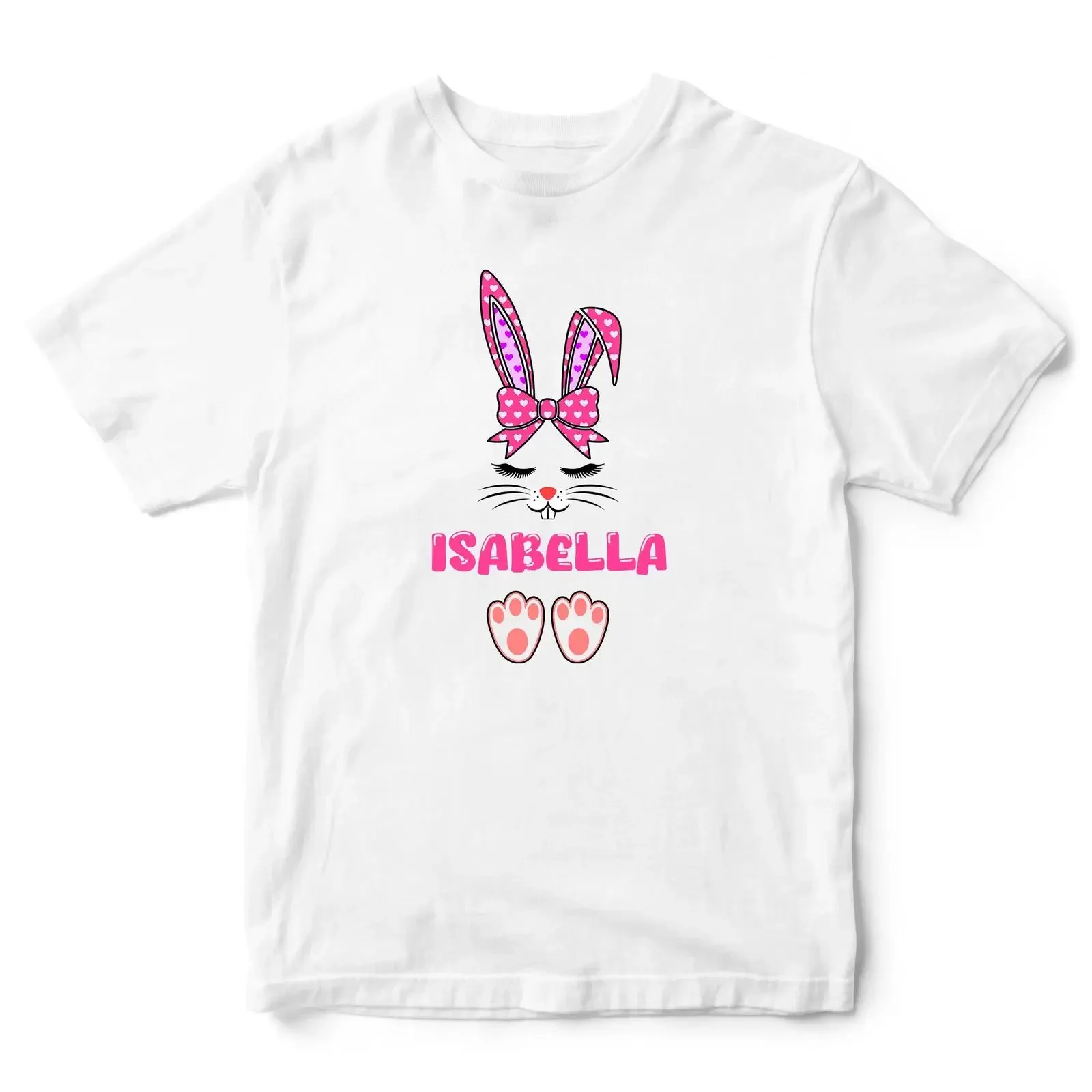 Personalisiertes rosa Osterhase Mädchen T ShirT Personalisiert Schnitzel vintage Washed Slightly Breathable Unisex Casual