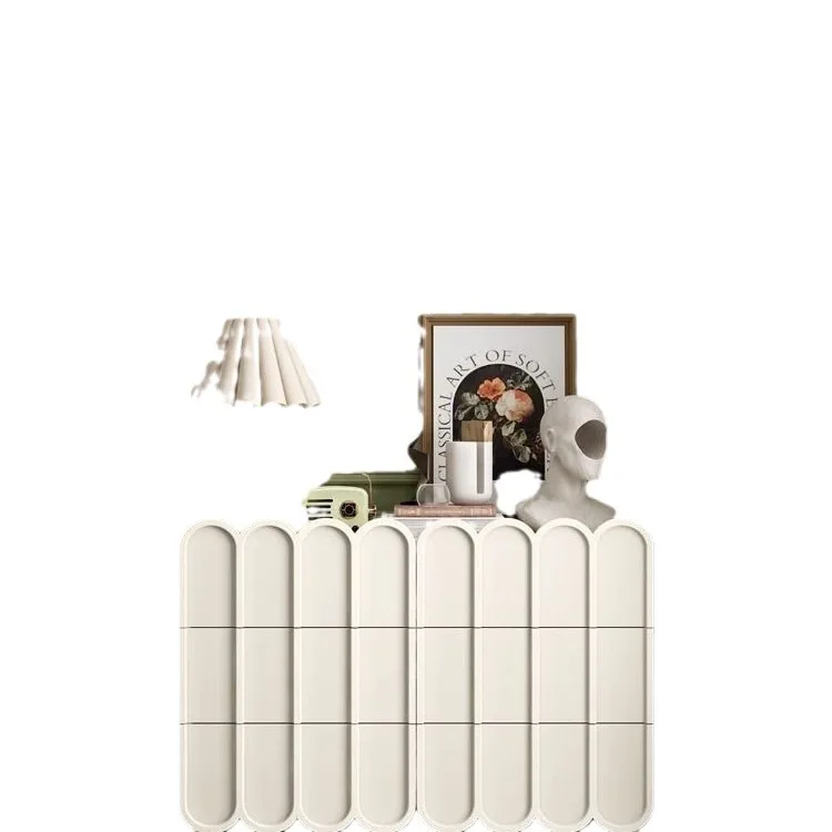 

French cream wind bucket cabinet living room sofa side cabinet bedroom bedside storage locker multi-functional simple drawer