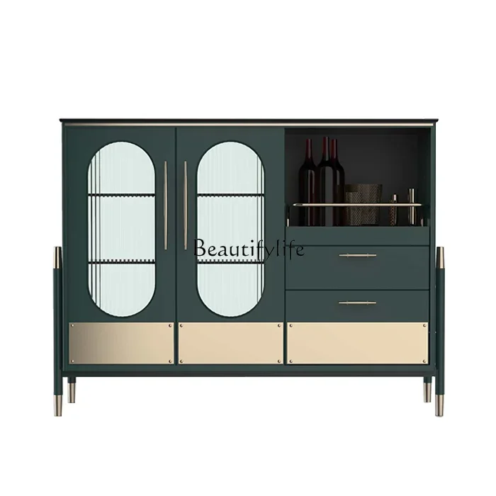 

ls 27 Changhong glass side cabinet light luxury storage dining room living room locker