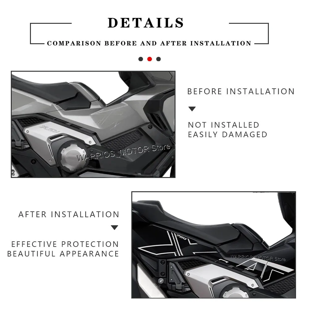 X ADV 750 For Honda X-ADV 750 X ADV750 2021-2024 Fairing Sticker Body Decoration Decals Anti-Scratch PVC Stickers Kit