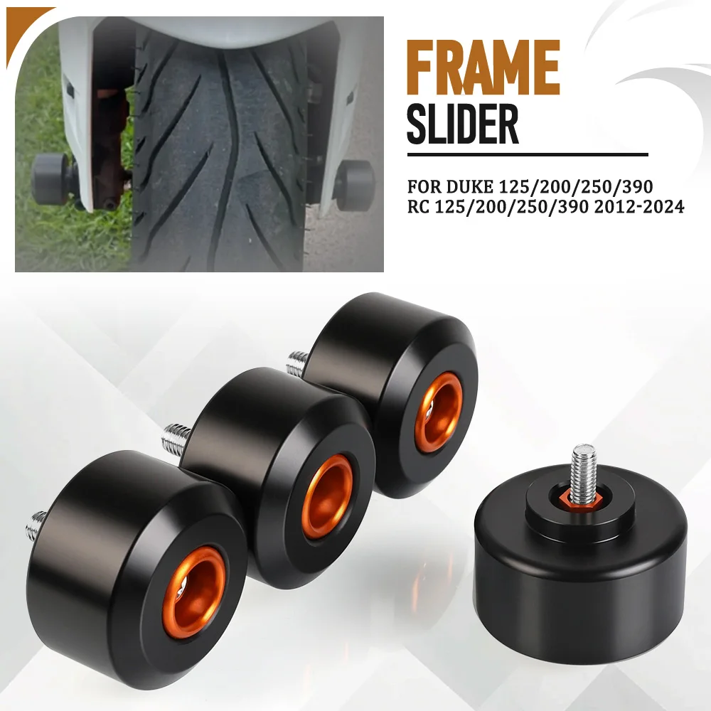 

For DUKE 125/200/250/390 RC 125/200/250/390 2012-2023 2024 Motorcycle Front Rear Fork Crash Protector Pad Wheel Frame Slider