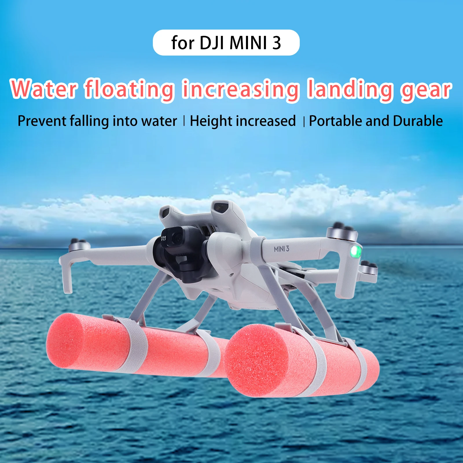 Drone Landing Skid Float Tripod Stand/Buoyancy Stick Kit Accessories Land Gear Leg for DJI Mini 3 Pro Water Training Expansion