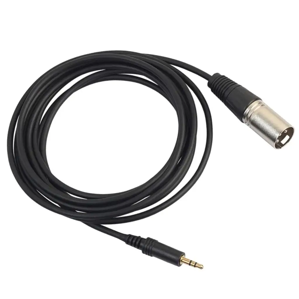 XLR Male to 3.5mm Stereo Audio Plug Cable, 3 XLR Male to 1/8'' TRS Plug Cable, for Camera Video Assist