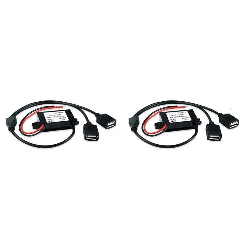 A03Z-2X 12V (8-23V) To 5V 3A Female USB DC Car Power Converter Voltage Regulator DC Module Car Motorcycle Adapter