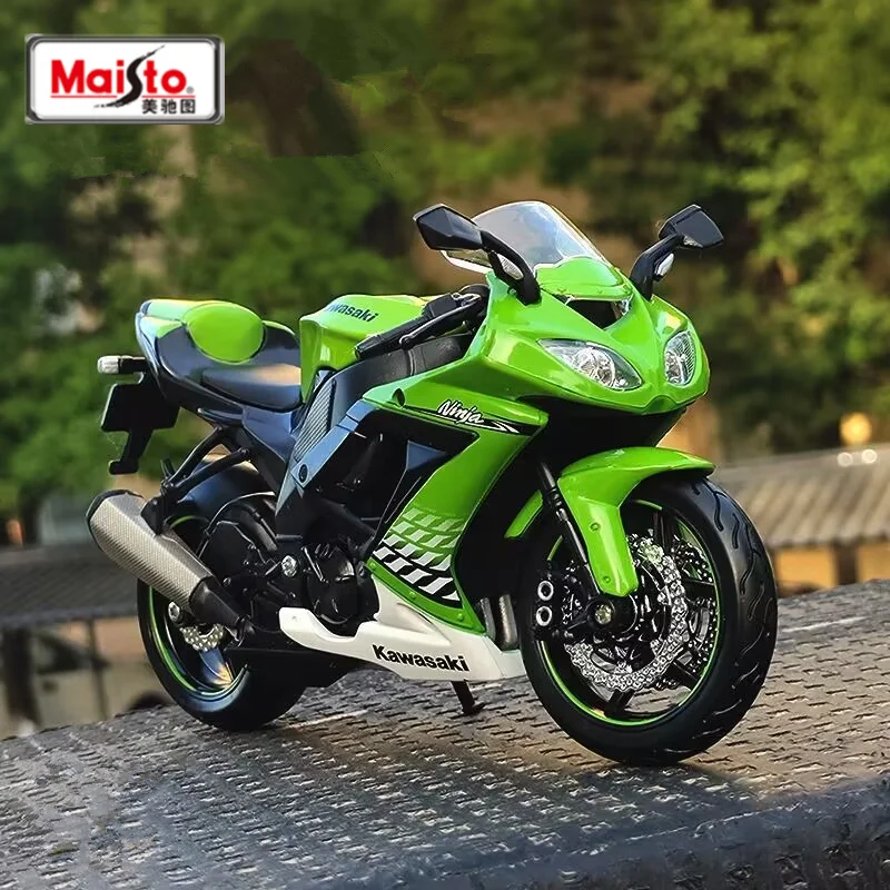 

Maisto 1:12 2010 Kawasaki ZX-10R Alloy Sports Motorcycle Model Simulation Diecast Metal Street Racing Motorcycle Model Kids Gift