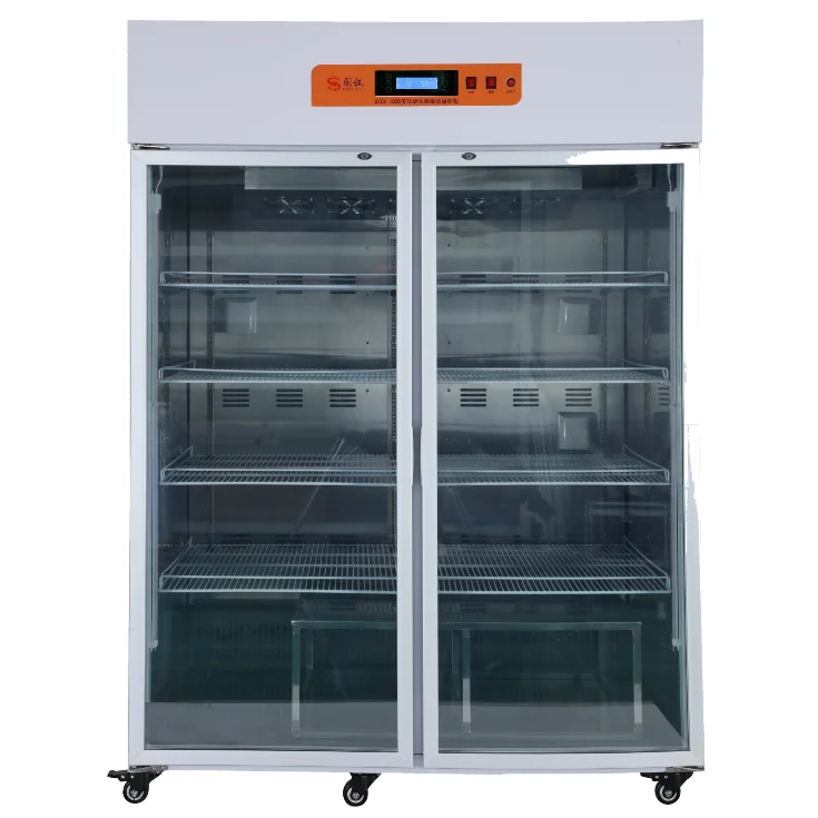 Suitable for all new smart devices1800L 2~8 Vertical Chromatography Refrigerator Degree Defrost Glass Doors Dehumidification AKT