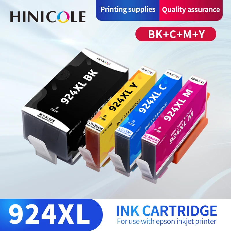 

HINICOLE 924 924XL Compatible Ink Cartridge For HP924 OfficeJet Pro 8135e 8134e 8132e 8122e 8124e 8125e 8120e 8130e Printer