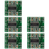 5PCS Mini PAM8403 Module Digital Power Amplifier Board Class D 2x3W 2.5-5V Input USB Power Supply for DIY Audio AMP Speaker
