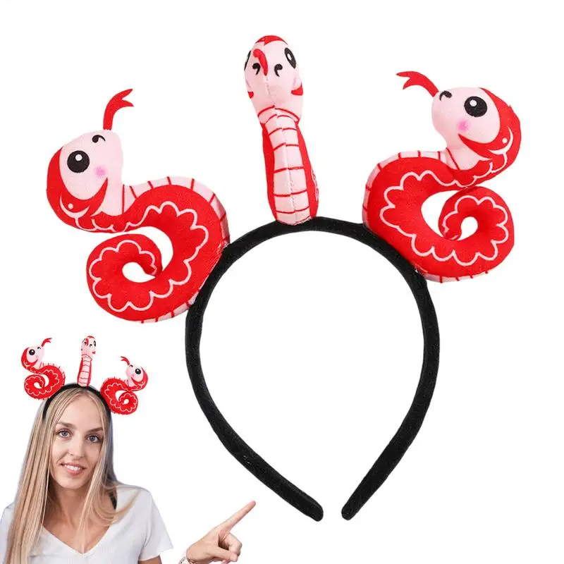 Mascots Snake Headband Cartoon Snake Headbands for Women Animal Face Wash Hairband Holiday Favor Snake Mascots Decor