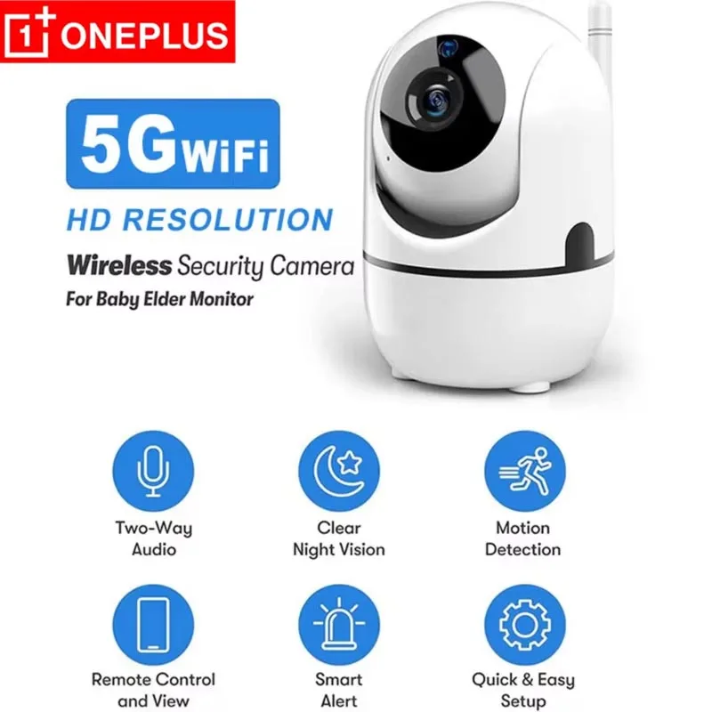 

Умная мини-камера OnePlus для дома с автослежением, Wi-Fi, 1080P, ночным видением, беспроводная IP-камера видеонаблюдения для безопасности детей
