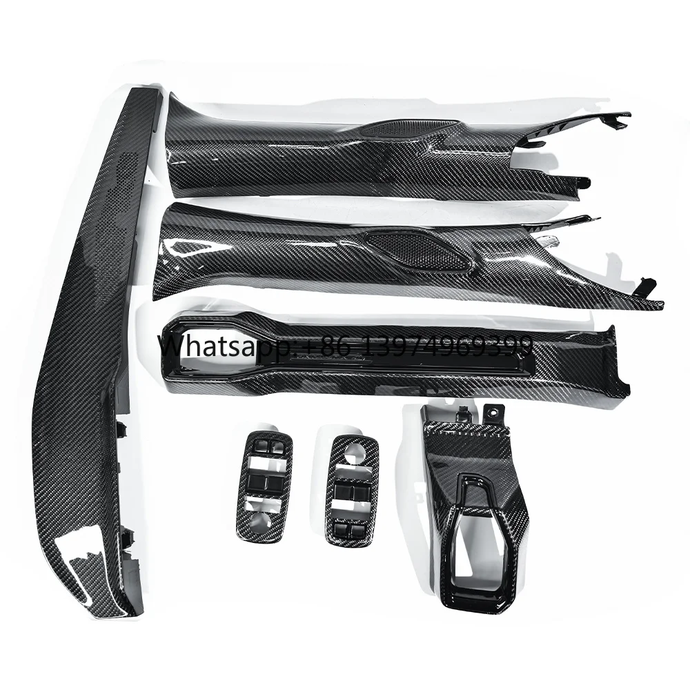 CarbonStep Non-Destructive Replacement Sports Carbon Fiber Central Control Door Panel for Mustang (Model for Mustang)