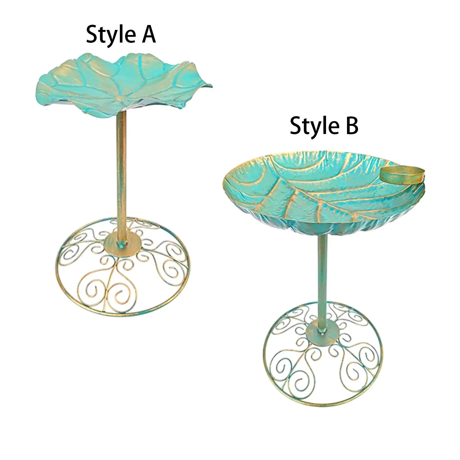 

European Iron Bird Feeder Decorative Bird Bath for Farmhouse Courtyard Home