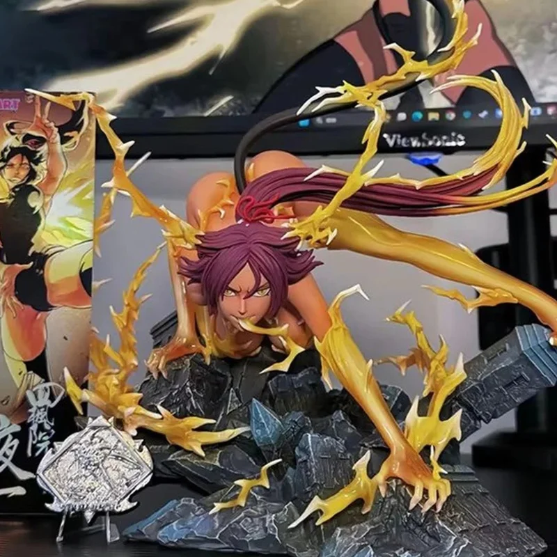 

NEW 25cm BLEACH Anime Figures Shihouin Yoruichi Figure PVC Statue sexy girl Model Desktop Collection Gifts Toys