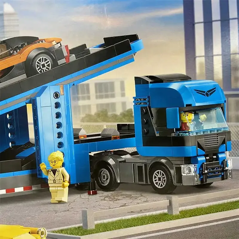 2025 new city assembly city series 60408 sports car transport vehicle 14 years old+children's creative puzzle toy birthday gift