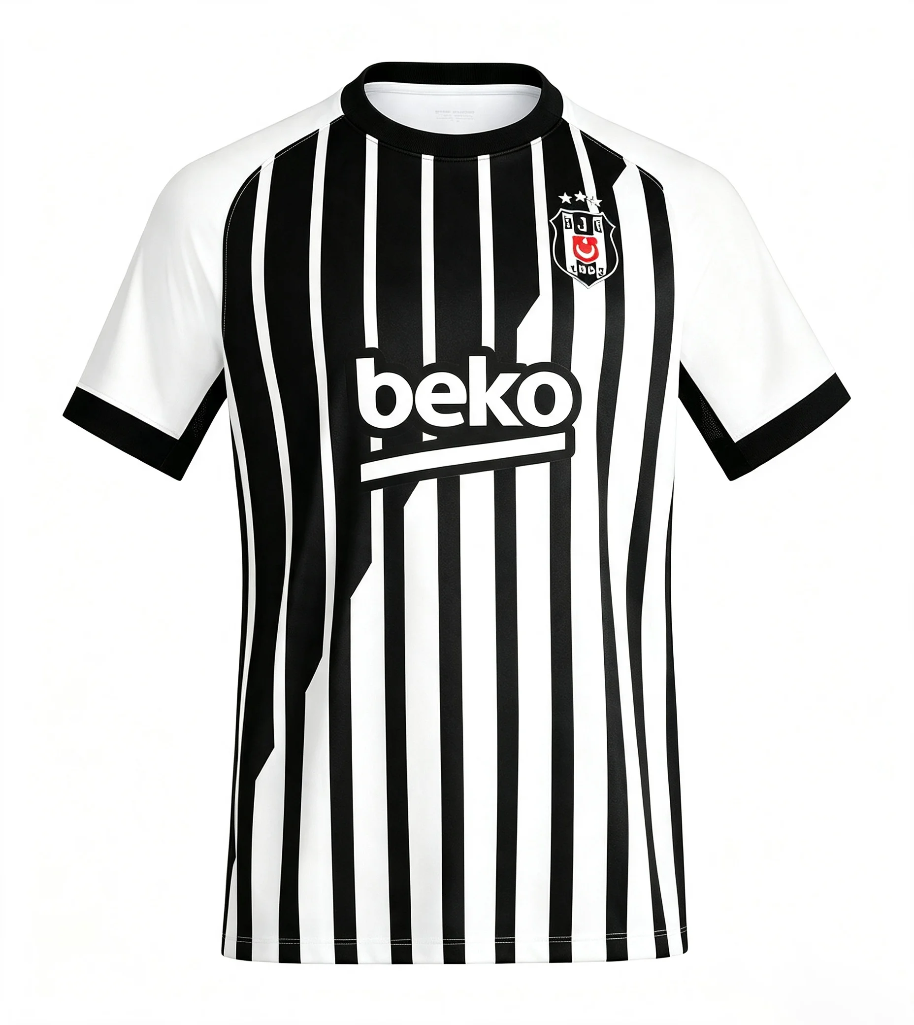 2026 Beşiktaş 3D Printed Football Jersey Men's Summer Quick Drying Breathe Short Sleeved T-shirt Family Matching Clothing