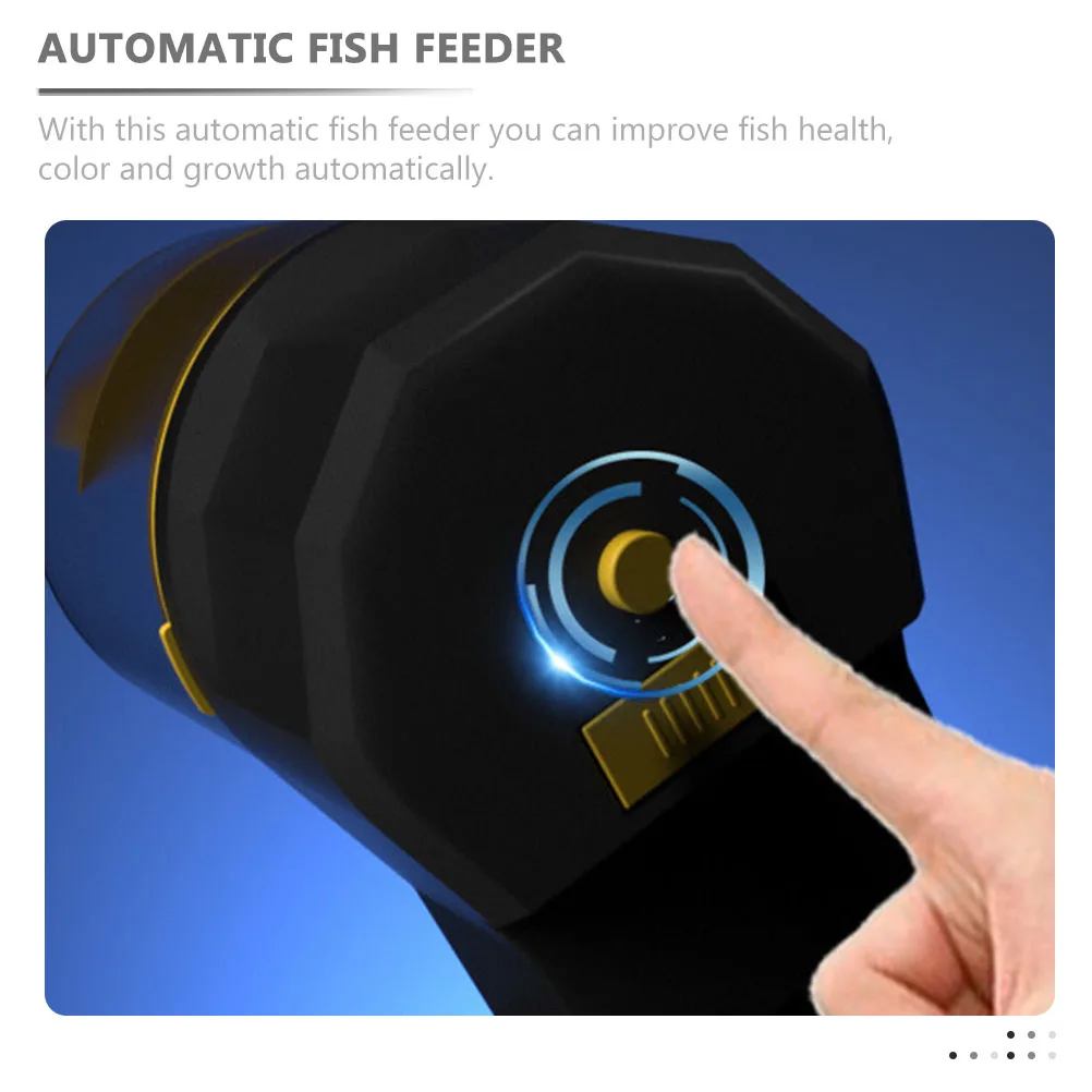 

Automatic Fish Feeder Yellow Plastic Large Capacity Flake Pellet Sticks Food Aquarium Tank Timer Vacations Stable Design Easy