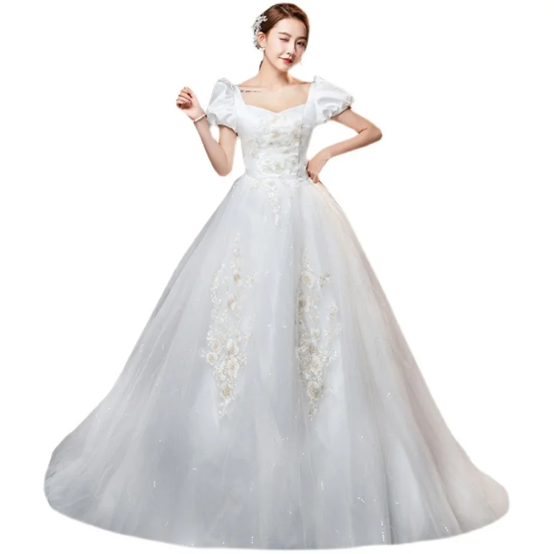 

Wedding Dress Ball Gowns Lace Up Dresses Trailing Plus Size Wedding Dresses Vestido De Noiva