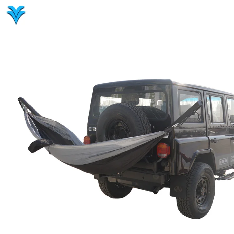 

Portable Two-Person Nylon Swing Hammock Hot Sale Steel Fabric for Outdoor Camping Car Offroad Travel Hitch Mounted Hanging