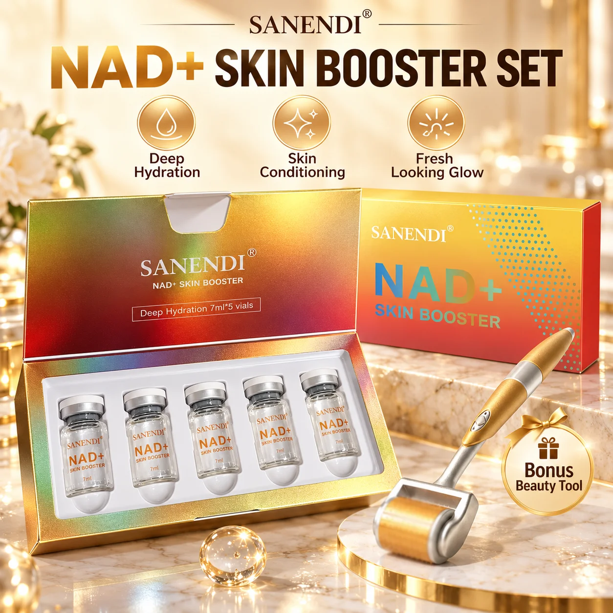 sanendi-nad-serum-facial-hydratant-et-eclatant-a-l'acide-hyaluronique-et-au-collagene-booster-cutane-repare-et-lisse-soin-coreen-de-la-peau-kit-derpen-7mlx5-flacons