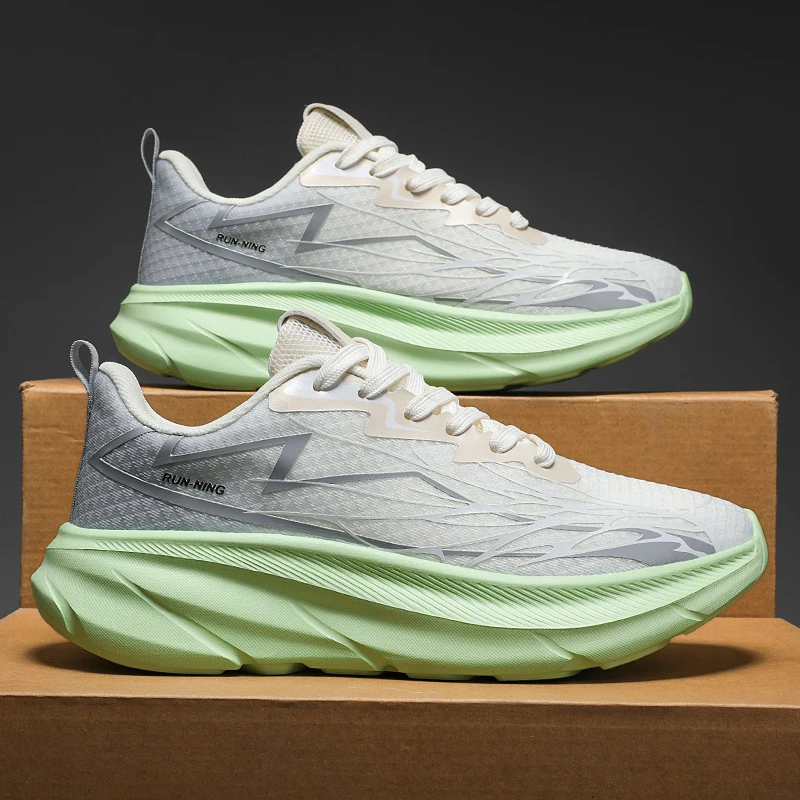 

Men Sports Running Shoes Marathon Air Cushion Breathable Lightweight Comfortable Women Outdoor Athletic Sneakers Jogging Tenis