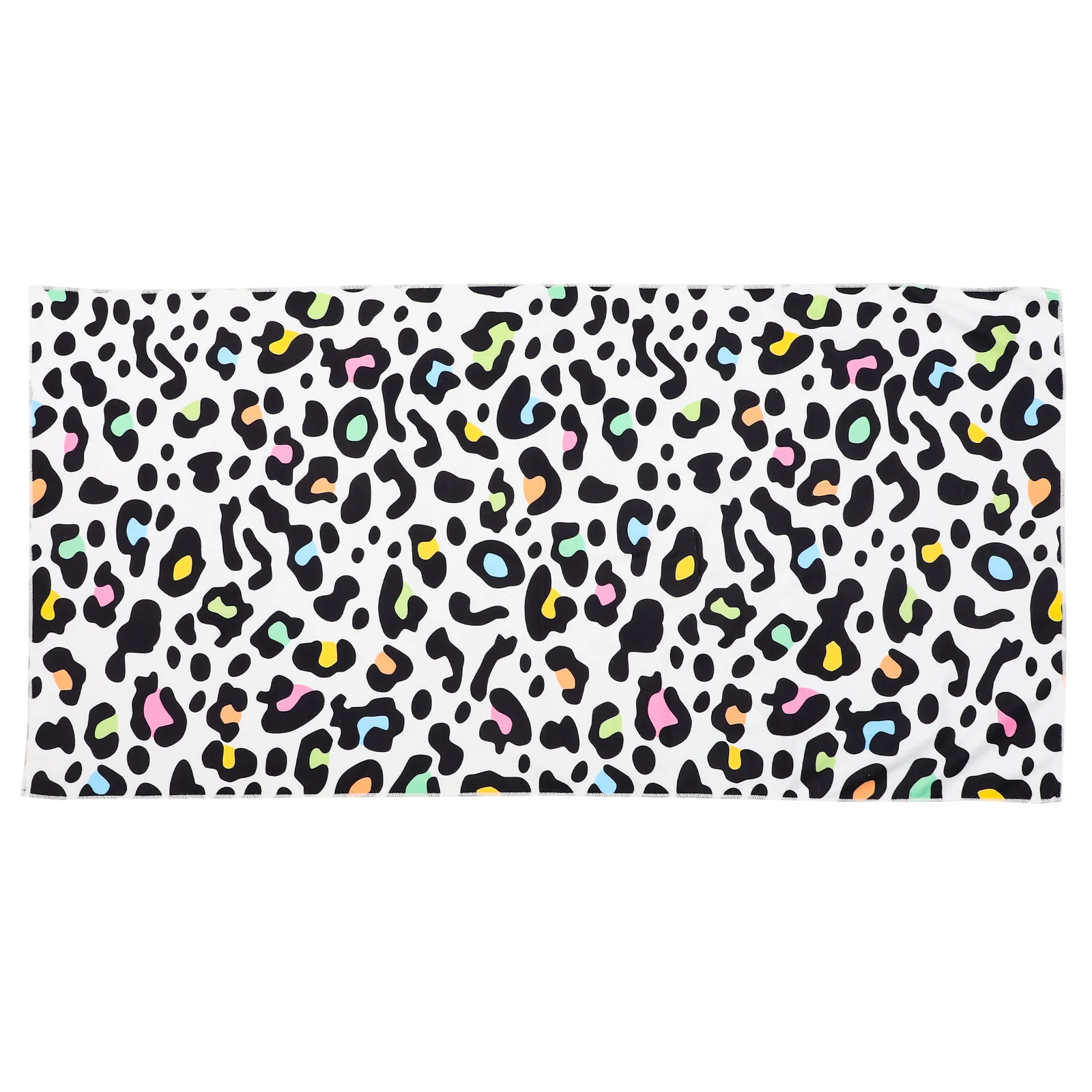 Toalla de baño con estampado de leopardo para gimnasio, playa transpirable, cómoda fibra decorativa para fiesta de natación