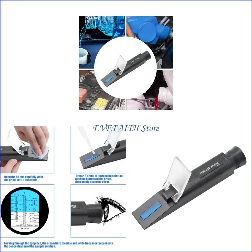 

124B Freezing Point Refractometer For Car Urea Propylene Glycol Ethylene Detergent
